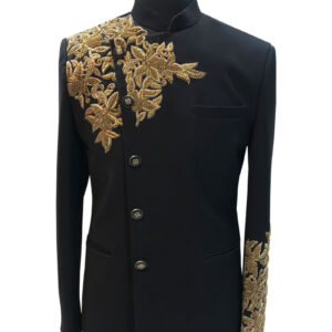 Black Dabka Embroidered Jodhpuri Suit