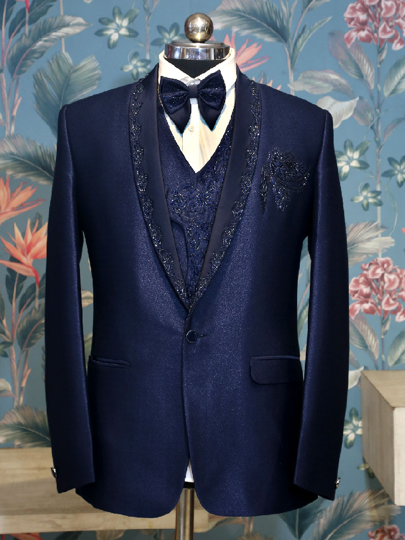MBR-PWS-010-1 Blue Tuxedos Party Suit