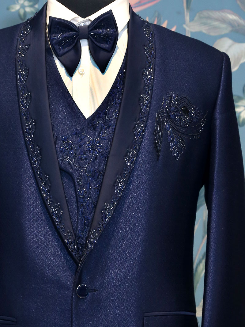 MBR-PWS-010-2 Blue Tuxedos Party Suit