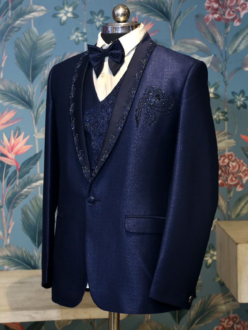MBR-PWS-010-3 Blue Tuxedos Party Suit