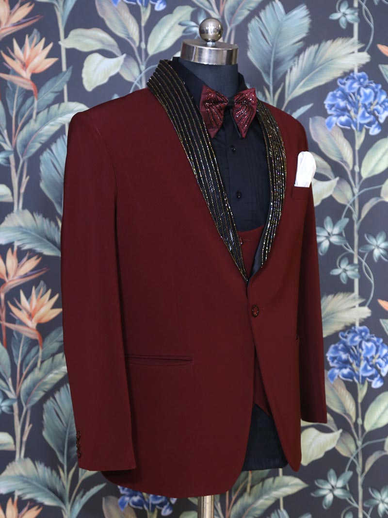 MBR-PWS-024-3 Dark Rust 5 Piece Suit