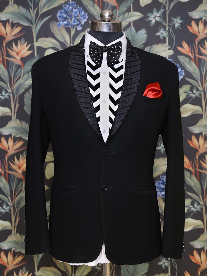 MBR-PWS-025-1 Black Woven Classic Suit