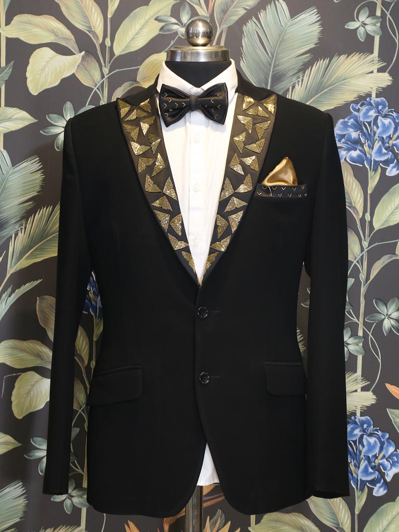 Black Imported Designer Suit