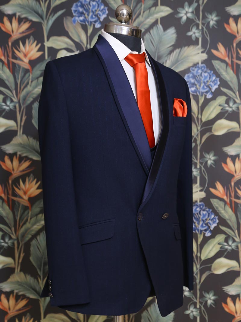 MBR-PWS-040-3 Blue Double Breasted Suit