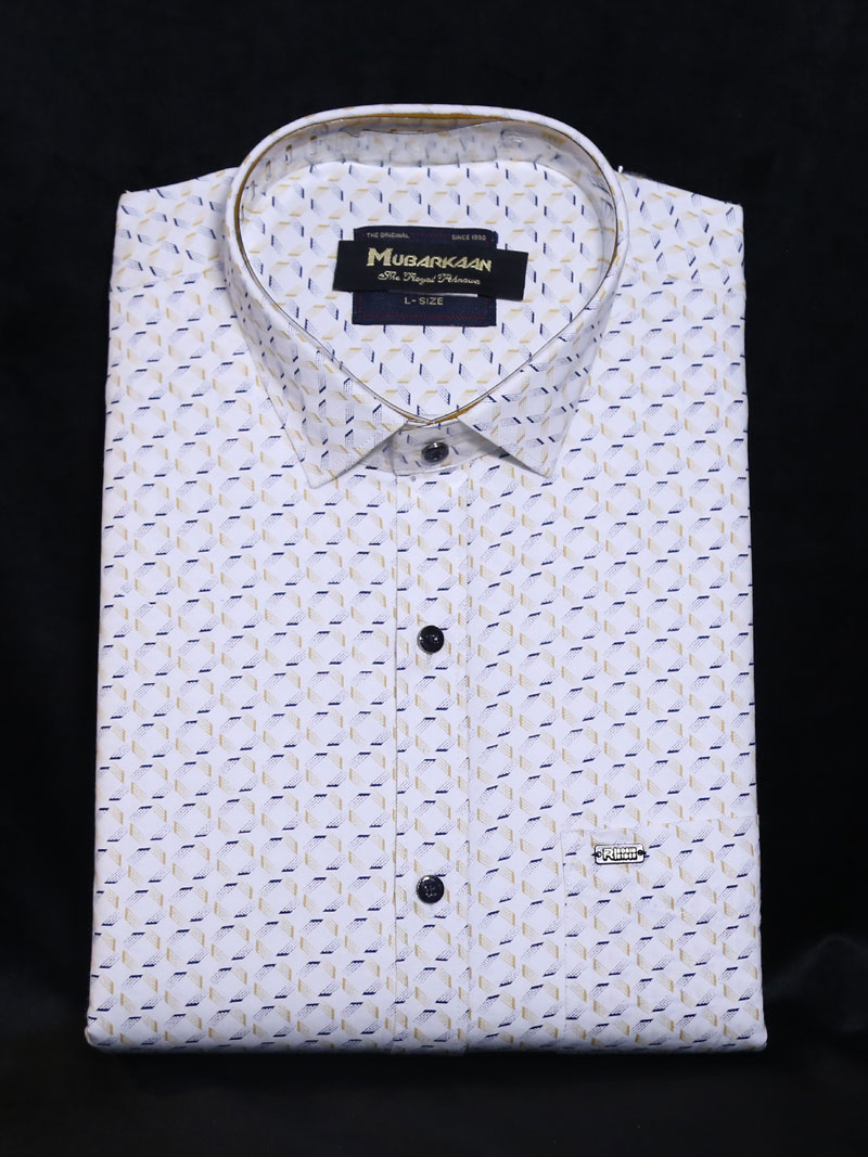 MBR-SHRT-012-1 Geometric Printed Shirt