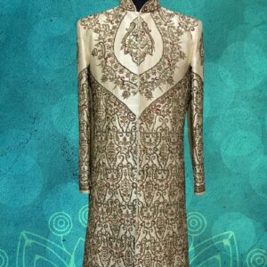 Stylish Embroidered Silk Sherwani