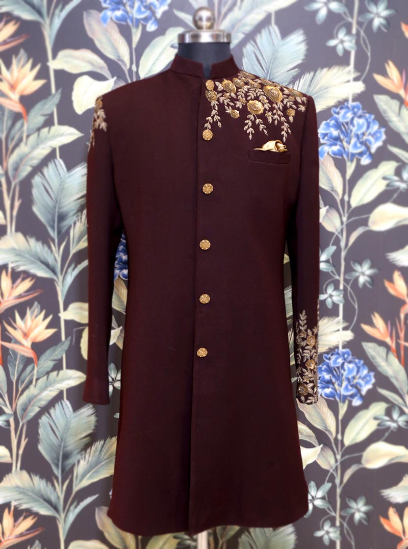 Wine Indo Western Set