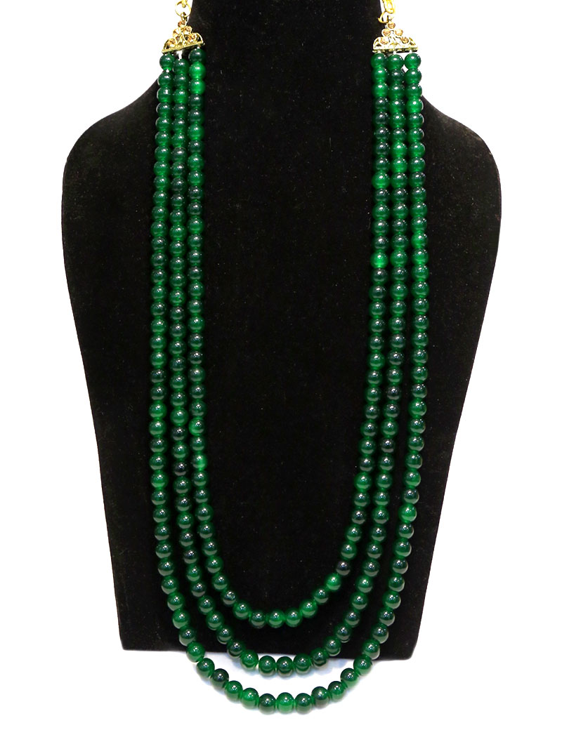 MBRK-MALA-004 Four Layered Green Beads Mala