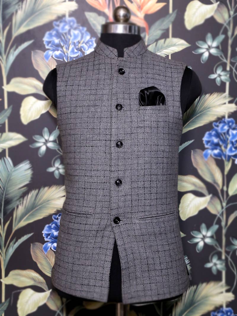 Grey Tweed Waistcoat