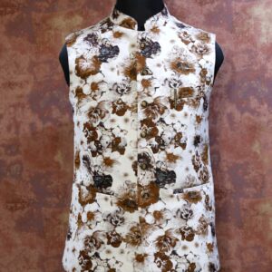 Brown Floral Waistcoat