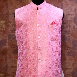 Pink Embroidered Waistcoat