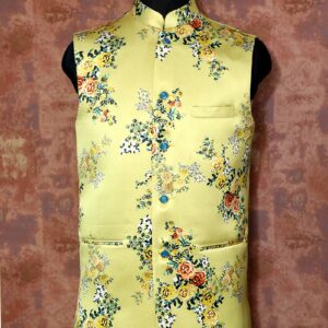 Pastel Green Floral Waistcoat