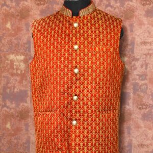 Red Designer Waistcoat