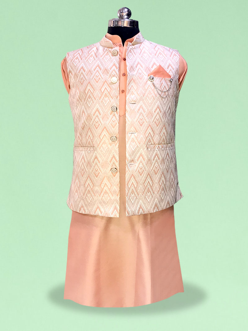 MBRK-KPWC-028 Light Blue Kurta Pajama with Waist Coat