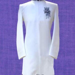 White Embroidered Indo Western