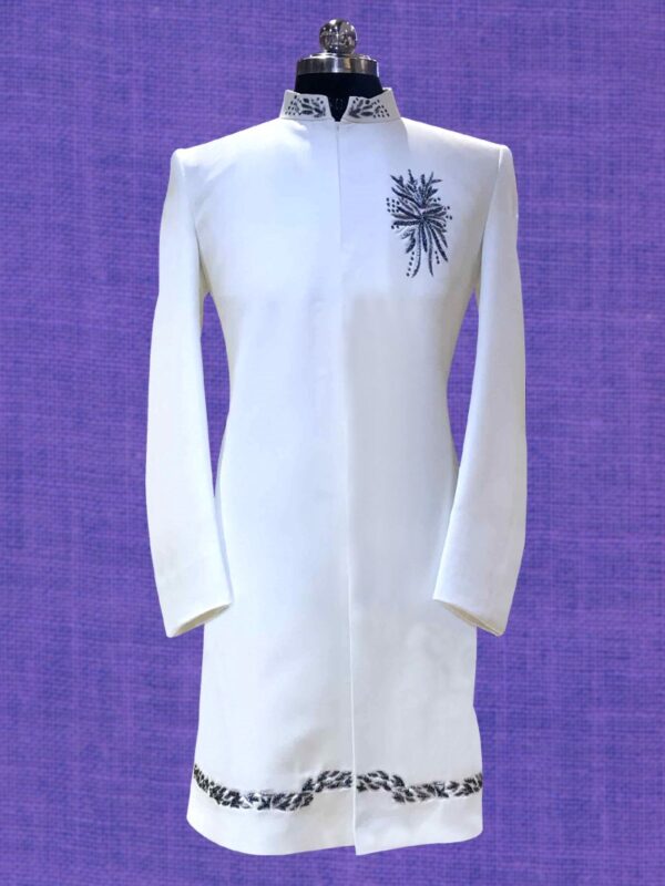 White Embroidered Indo Western